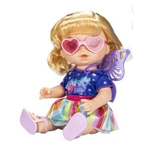 Baby Alive Magical Styles Baby 12 Inch Doll Blonde Hair, 9 Dress Up Accessories